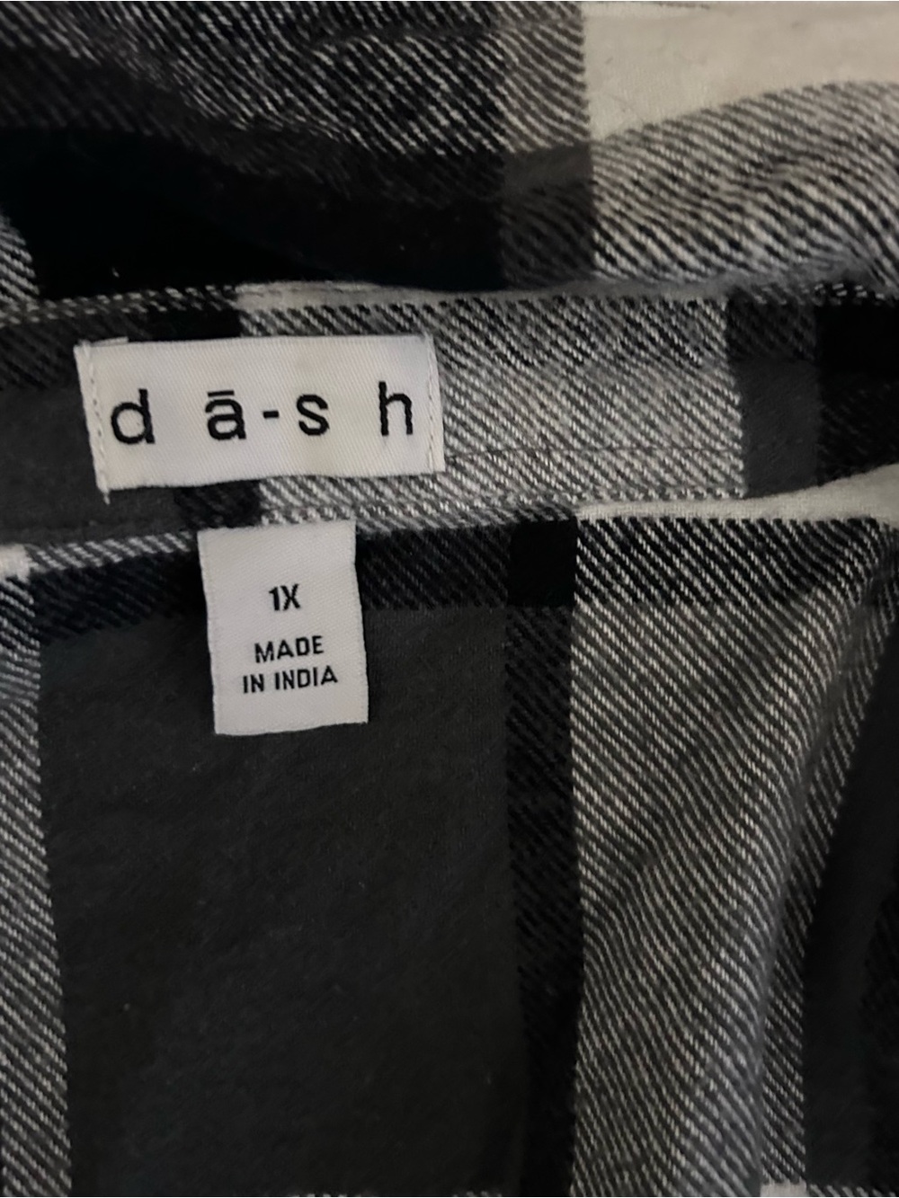 Women’s Black & Gray Plaid Vest - 1X